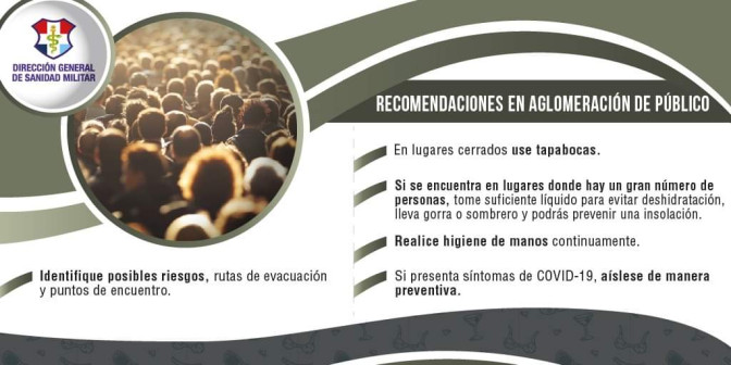 Si va a estar en un evento con aglomeración de personas, tenga en cuenta.