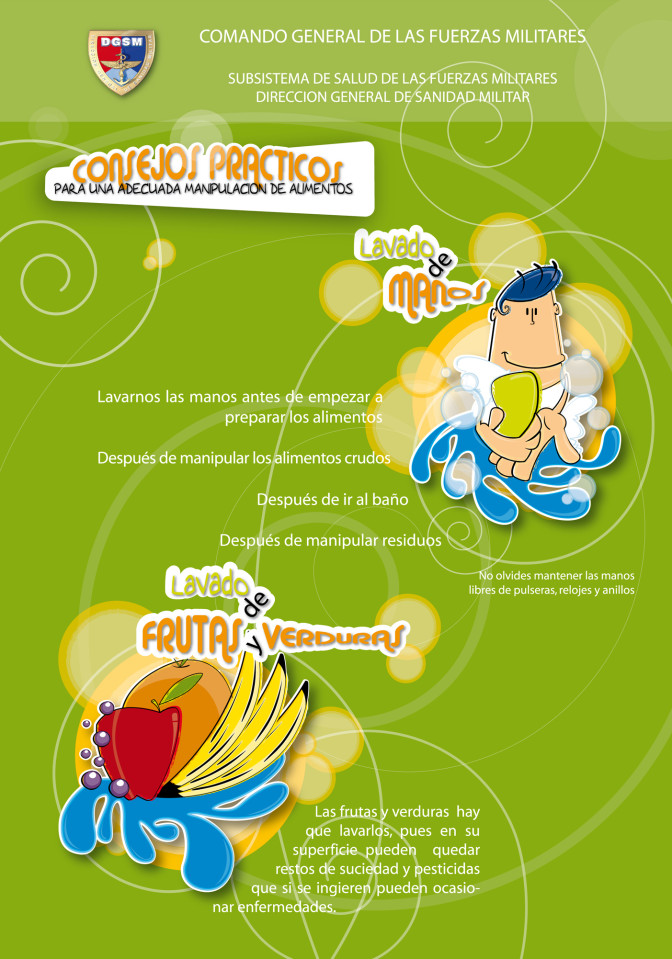 AFICHE PARA UNA ADECUADA MANIPULACION ALIMENTOS