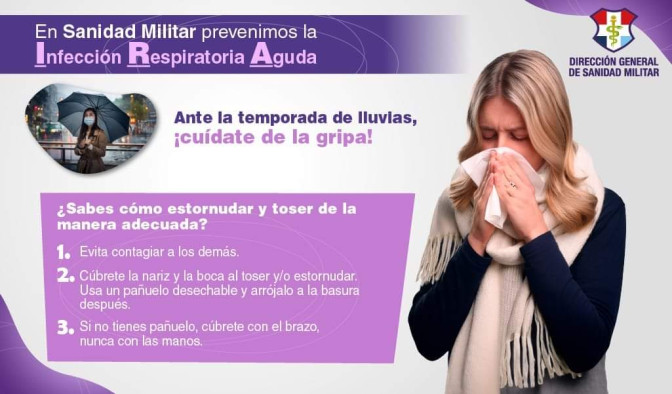 Ante la temporada de lluvias, cuidate de la gripa