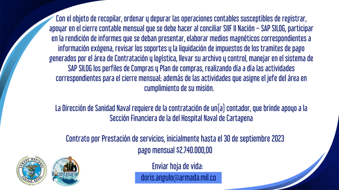 PRESTACIÓN DE SERVICIOS - TÉCNICO ADMINISTRATIVO PARA EL ÁREA DE TESORERÍA