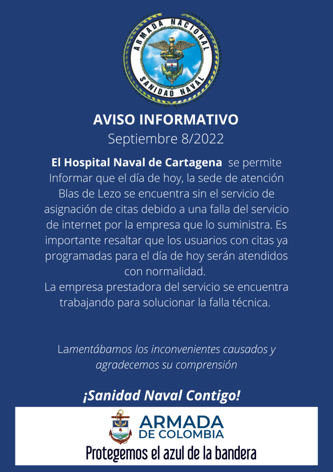AVISO INFORMATIVO - ASIGNACIÓN DE CITAS BLAS DE LEZO CARTAGENA