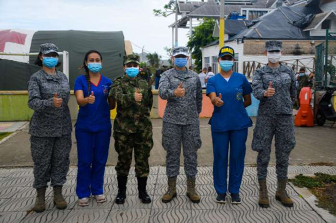 Hombres de tierra, mar y aire que trabajan por la recuperación de San Andrés y Providencia reciben s