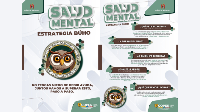 Lanzamiento de la Estrategia de Salud Mental "Soldado Búho" para el Ejército Nacional
