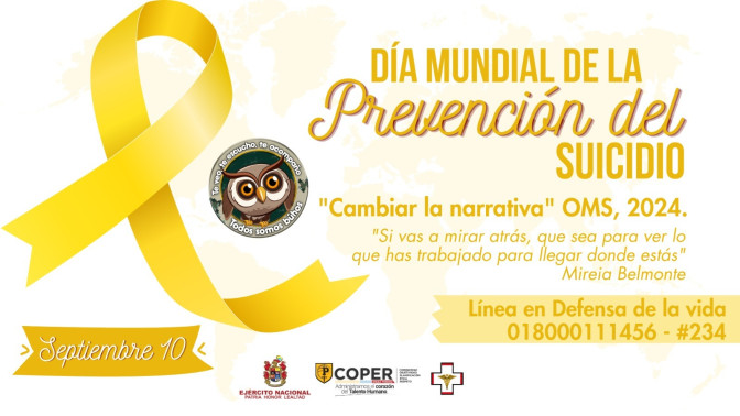Día Mundial de la Prevención del Suicidio y la Estrategia BÚHO para el Ejército Nacional