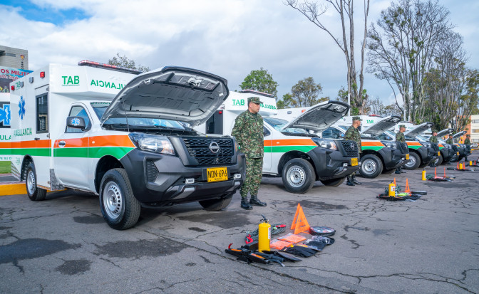 Nuevas ambulancias del Ejército Nacional, llegarán a las regiones más apartadas del país. 