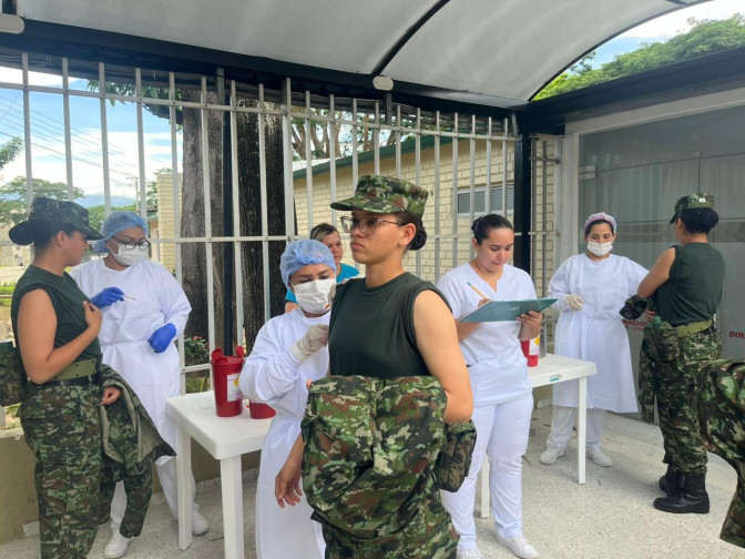 La Dirección de Sanidad del Ejército Nacional realizó una jornada  de vacunación operacional en Cúcu