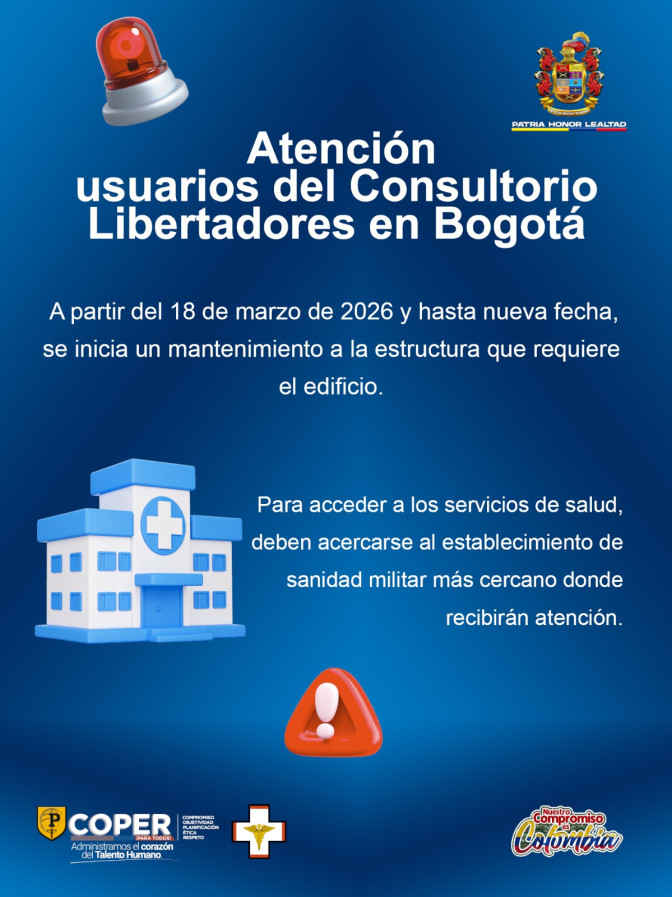 Comunicación oficial servicio consultorio Libertadores Bogotá
