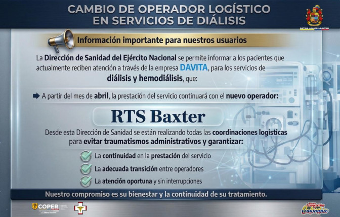 Comunicación oficial para pacientes de diálisis y hemodiálisis