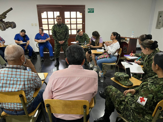 Visita del Director de Sanidad BG. Edilberto Cortés Moncada a Establecimiento de Sanidad en Neiva